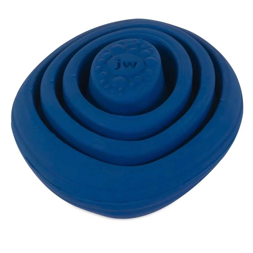 JW Pet Puddle Stone Pop Dog Toy, Blue NEW